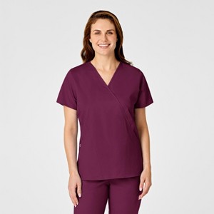 Wink WonderWORK Women's Mock Wrap Scrub Top - 1 of 4
