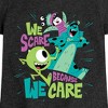 Girls' - Disney - We Scare Because We Care Fitted Short Sleeve Graphic T-Shirt - image 2 of 4