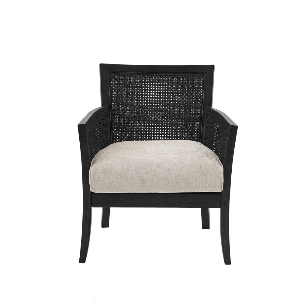 Photos - Coffee Table Madison Park Paulie Accent Chair Black: Upholstered, Wood Legs, Removable Cushions, Foam Fill