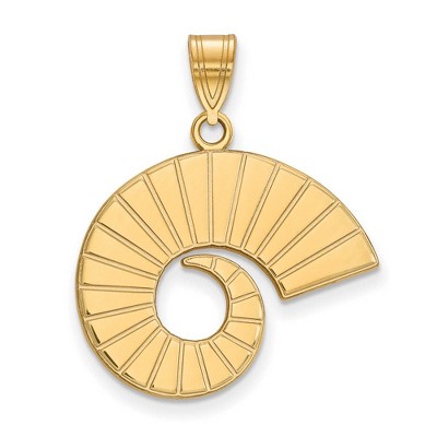 Black Bow Jewelry 10k Yellow Gold Colorado State Rams NCAA Large Pendant