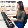 SKONYON Folding Piano Keyboard 88 Keys Portable Electric Piano with Stand, Black - 3 of 4