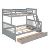 YOOCOZZ Twin-over-Full Bunk Bed with Ladders and 2 Storage Drawers - 4 of 4