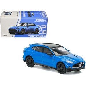 Aston Martin DBX 707 Blue with Black Top 1/64 Diecast Model Car by Pop Race - 1 of 3