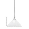 Toltec Lighting Any 1 - Light Pendant in  Brushed Nickel with 12" Frosted Crystal Shade - 2 of 2