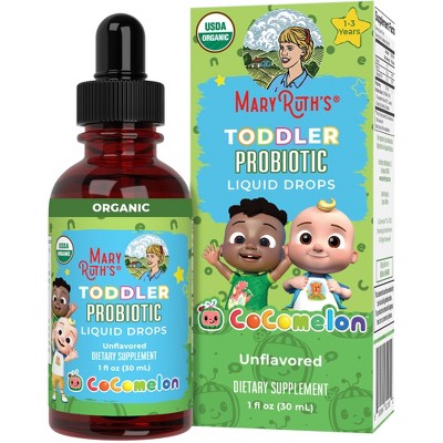 MaryRuth's Cocomelon Toddler Probiotic Drops, Unflavored, Org, 1 oz