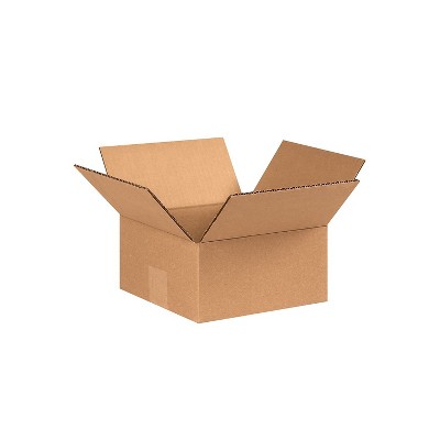 Box Partners Flat Corrugated Boxes 7" x 7" x 3" Kraft 25/Bundle 773