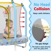 HFYee 4.6FT Toddler Trampoline Mini Basketball Hoop & Safety Guard for Ages 1.5-4 Dual-Use - 3 of 4