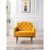 Modern Accent Chair with Arms and Gold Metal Legs for Living Room Bedroom Office - 4 of 4