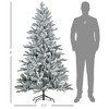 NicBex 7ft Snow Flocked Artificial Christmas Tree with 1401 Branch Tips and Metal Base for Home Office - 2 of 4