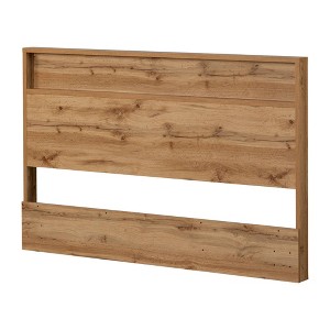 South Shore Queen Cavalleri Headboard Nordik Oak: Laminated Particle Board, Built-In Storage, Adult Assembly - 1 of 4