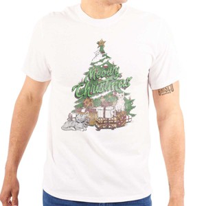 Classic Meowy Christmas Tree Kittens Graphic T Shirt Men or Women Brisco Brands - 1 of 4