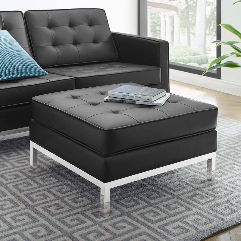 Loft Tufted Button Upholstered Faux Leather Ottoman - Modway
, 6 of 7