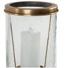 Suspended Glass Candle Holder – 8.5"H – Gold Etched Hurricane Design for Tables and Shelves – By Melrose - 3 of 3