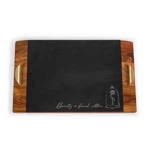 Toscana Disney Beauty and the Beast Covina Acacia and Slate Serving Charcuterie Tray - 1 of 4