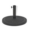 VidaXL Parasol Base Resin Round Black 30.9 lb - 3 of 4