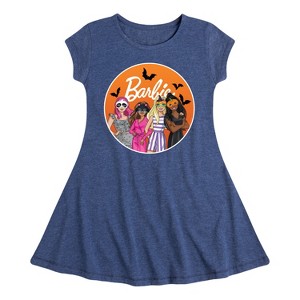 Girls' - Barbie - Barbie Friends Halloween Fit & Flair Cap Sleeve Dress - 1 of 3