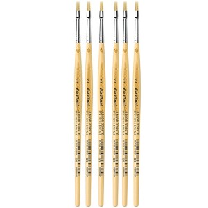 da Vinci JUNIOR BORSTE Synthetic Student Brush, Synthetic, Tempera, Flat, Series 329, Size 2, Pack of 6 - 1 of 3