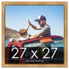 PosterPalooza | 27x27 Thin Bamboo Picture Frame, UV Acrylic, 2 Finishes - Gold and Brown - 2 of 4
