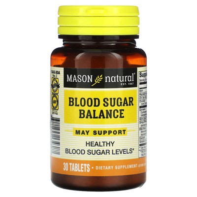 Mason Natural Blood Sugar Balance, 30 Tablets