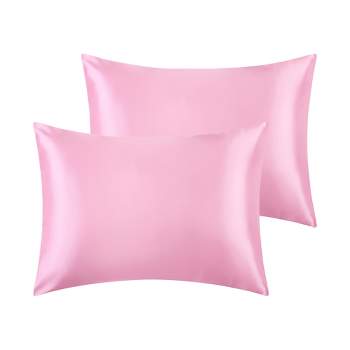 Unique Bargains Satin Hair and Skin Breathable Envelope Closure Pillowcase 2 Pcs