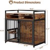 Large Furniture Dog Crate, 41 Inches Wooden Dog Crate with Storage Drawers, Heavy Duty Decorative Pet Crates with Double Doors - 2 of 4