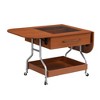 Anybear Modern Extended Coffee Table with Wheels, Folding Coffee Table with 1 drawer and 2-Tier Storage - 3 of 4