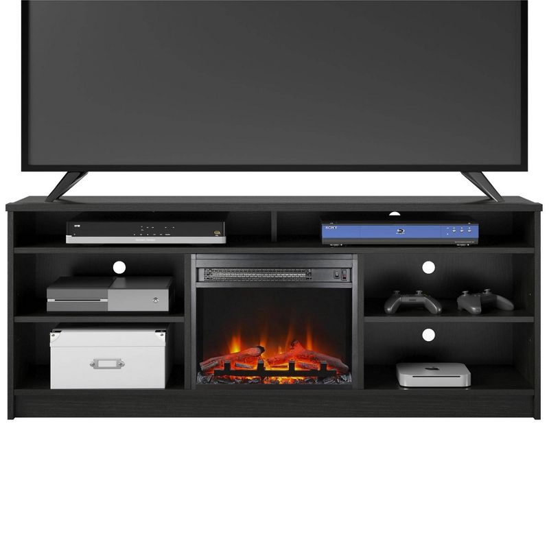 Hartwick Electric Fireplace Insert and 6 Shelves TV Stand for TVs up to 65" - Room & Joy, 1 of 10