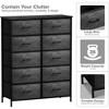 Sorbus 10 Drawers Dresser - Furniture Storage for Bedroom, Closet, Office Organization - Steel Frame, Wood Top, Fabric Bins - 4 of 4
