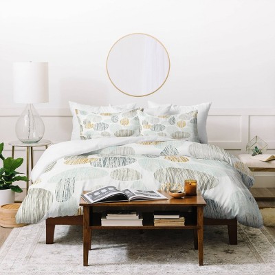 Sharon Turner Pebbles Duvet Set Brown - Deny Designs
