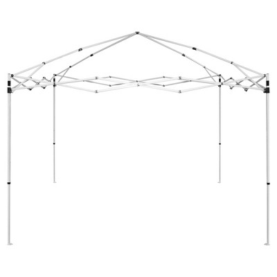 10x10 Blue Polyester Pop-Up Canopy with Steel Frame