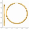 Black Bow Jewelry 3mm x 55mm 14k Yellow Gold Polished Endless Tube Hoop Earrings - 4 of 4