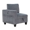 XIYUYEU Corduroy Accent Chair with 1 Arm and Hidden Storage,Modern Upholstered Living Room Chairs for Living Room - 2 of 4