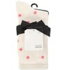 Memoi Women's Pretty in Polka Dots Cashmere Blend Crew Socks - 4 of 4