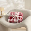 Snuggle Sac Reversible Plaid Knit Throw Blanket All-Season Warmth - 4 of 4