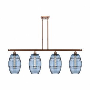 Vaz - 4 Light Stem Hung Island In Industrial Style-10.38 Inches Tall and 48 Inches Wide - 1 of 1