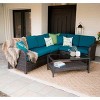 Leisure Made Jackson 5pc Wicker Sectional in Peacock Fabric - 4 of 4