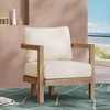Chic Crate - Premium Waterproof Brown Wash Patio Club Chair with Beige Cushion, 400lbs Weight Capacity, Ideal for Porch, Garden, Backyard - 4 of 4
