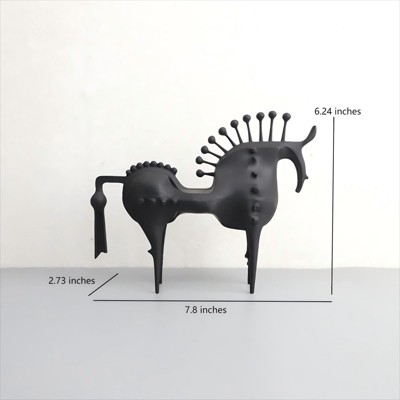 NotArt Warrior's Shadow: Modern Abstract Metal Horse Sculpture for Living Room, Office &