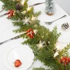 MOEPISY 9FT Christmas Garland with Lights Battery Operated Lighted Christmas Garland with Pine Cones Red Beries - 2 of 4