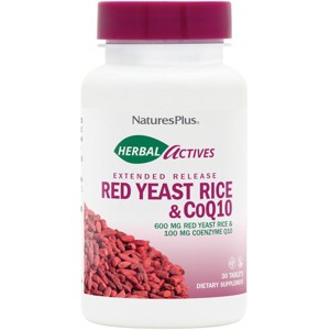 NaturesPlus Herbal Actives Red Yeast Rice & Coq10 - Extended Release 30 Veg Tablets - 1 of 2