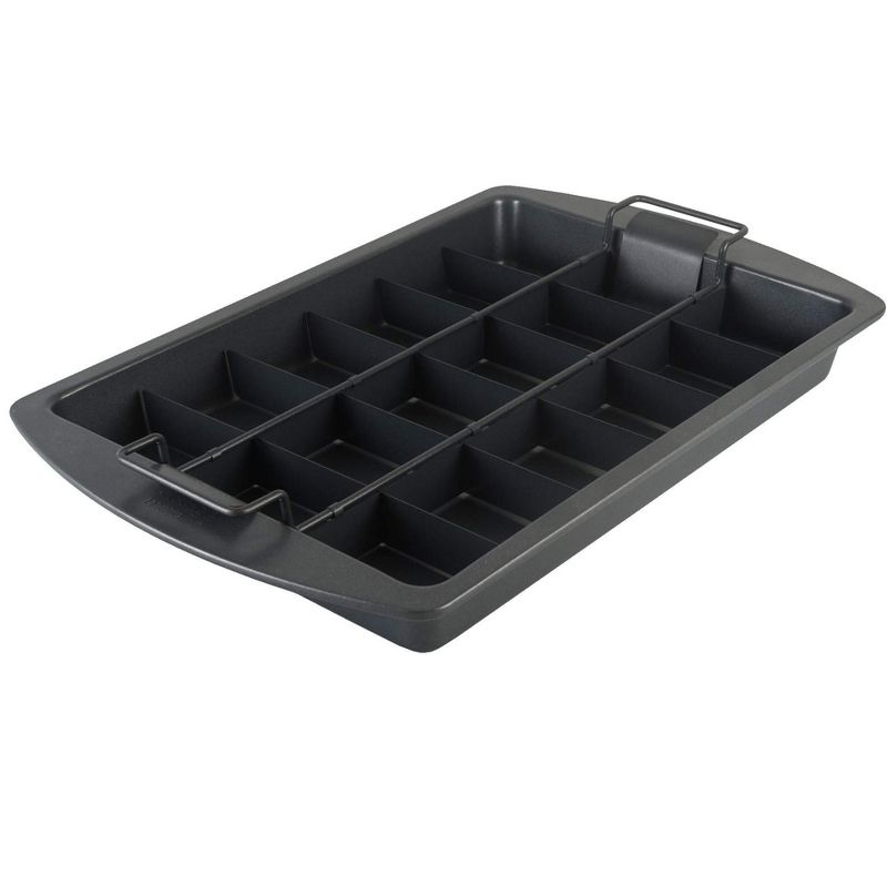 Chicago Metallic Professional Slice Solutions Brownie Pan, 9-Inch-by-13-Inch, Dark Gray, 1 of 8