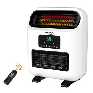 ROVSUN 1500W Wall Heater with Remote, Wall-Mounted & Freestanding Mini Electric Space Heater with Timer for Indoor, Bedroom, Office, Home, Garage - 1 of 4
