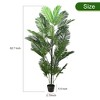 Gulches 2 pcs Natural Appearing Artificial Palm Trees Plants with Tropical Foliage: Perfect for Bedroom, Garden, Office and Living Room - 3 of 4