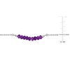 EVERLY JEWELRY | Sterling Silver 1 1/4ct TGW Amethyst Bead Bar Necklace, 16.5 inc + 2 inc - 2 of 4