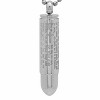 Steeltime Stainless steel 'our father' prayer bullet pendant. Color Options: Silver, Gold, Black - 2 of 4