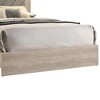 Royal Hampton Upholstered California King Bed, Tufted Gray Headboard, Cream White - 3 of 4