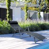 Resenkos Outdoor Folding Chaise Lounge Chair, Portable Lightweight Reclining Sun Lounger With 7-Position Adjustable Backrest & Pillow, - 3 of 4
