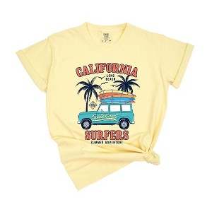 Simply Sage Market Women's California Surfers Short Sleeve Garment Dyed Tee - 1 of 2