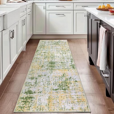 Modern Abstract Area Rug – Washable, Low Pile, Non-Slip, Non-Shedding Foldable Floor Carpet for Living Room, Bedroom, Kitchen