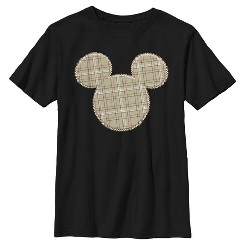 Boy's Disney Mickey Mouse Plaid Silhouette T-Shirt - image 1 of 4